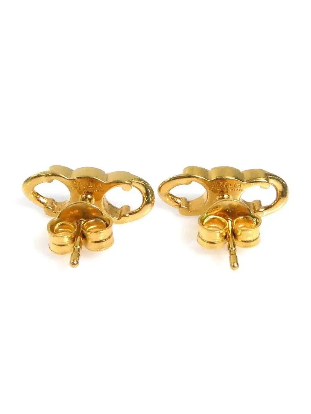 Auth Celine Triomphe Pierce Earrings #302817C37B